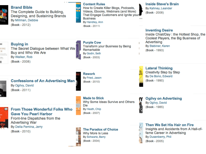 book list oglivy whipple chiat/day