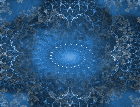 blue fractal art science for artists launch screen