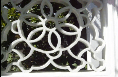 zen window at Japanese garden in Portland