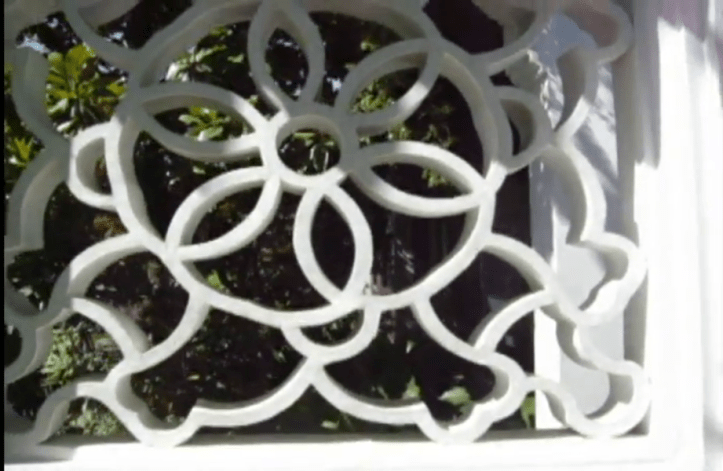 zen window at Japanese garden in Portland