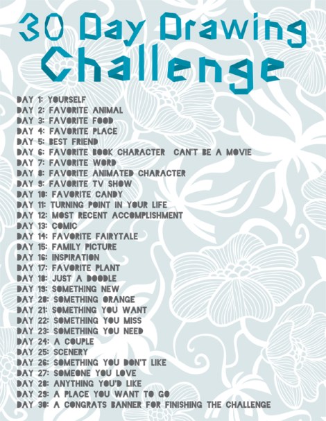 30 Day Drawing Challenge Pin