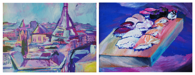 Paris and Sushi PPainting