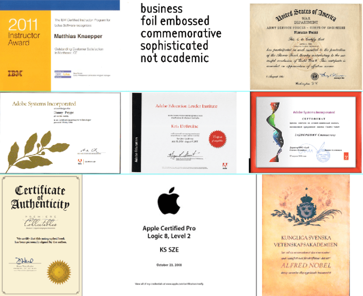 certificate inspiration