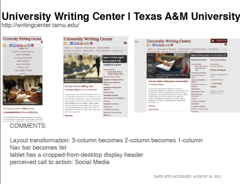 Screen shots responsive web design research summer 2012 education