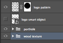Screen shot of well named layers in photoshop
