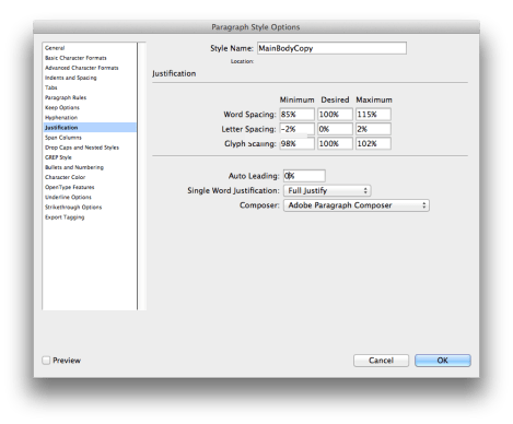 justification rules screen grab indesign justification rules