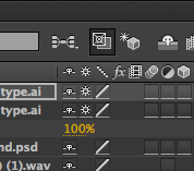 rasterize button in After Effects