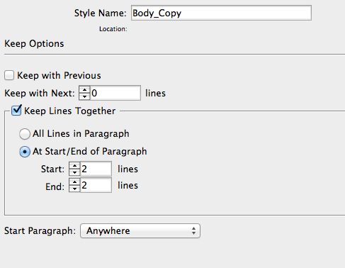 how to keep paragraphs together a bit