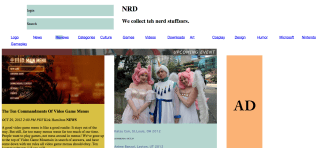 screenshot of website before reframeworking