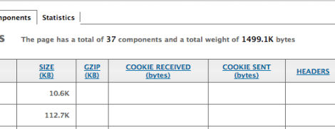 yslow plugin screenshot