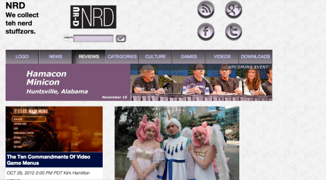 screenshot of website version1