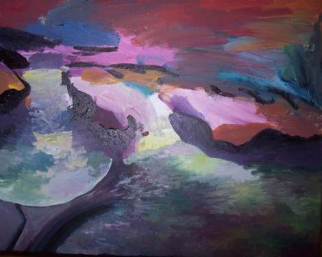 phase 2 brushstrokes and detail (half way done, started from the bottom)