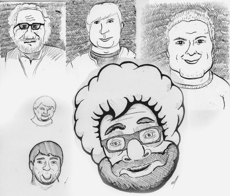 drawing club portraits of teachers