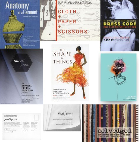 Past posters/postcard designs for the show