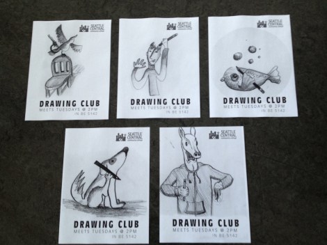 drawing club posters