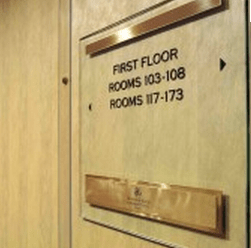 mayfair hotel room signage wayfinding