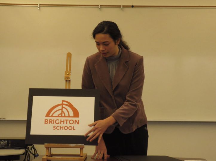 My "client" took a photo of me during the presentation.