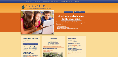 Current solution for Brighton School's Website