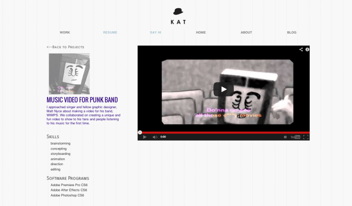 layout for videos on portfolio site
