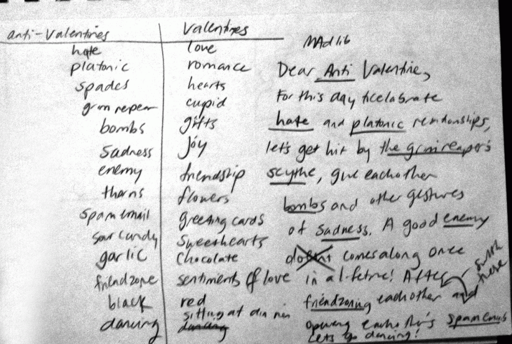 Using opposites to generate ideas was especially helpful in this project.