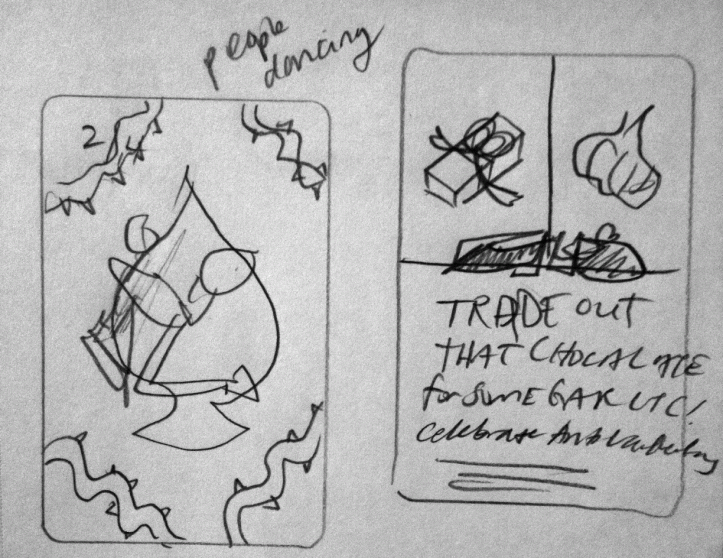 I was thinking something ornate like a playing card or a this or that motif.