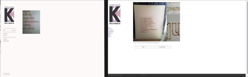 (left) shop, and my multimedia website